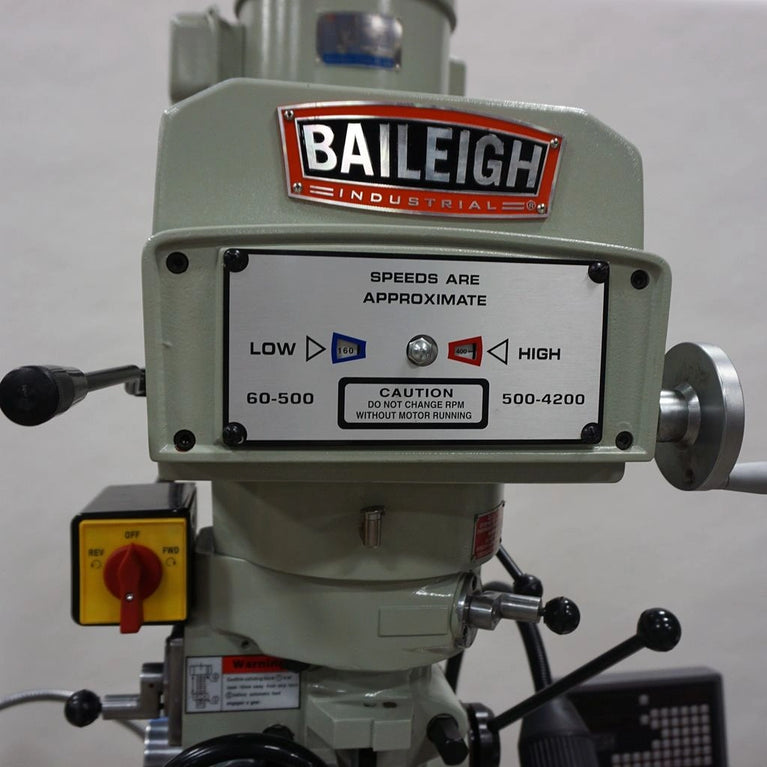VM-949E-VS;  9" x 49"  Variable Speed Mill with X Power Feed, & DRO  3HP, 220V 1Phase