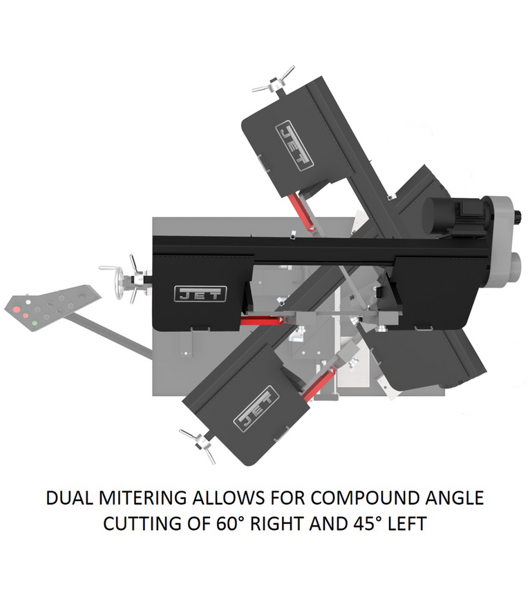 Elite 10x18 SemiAuto Variable Speed Dual Mitering Saw