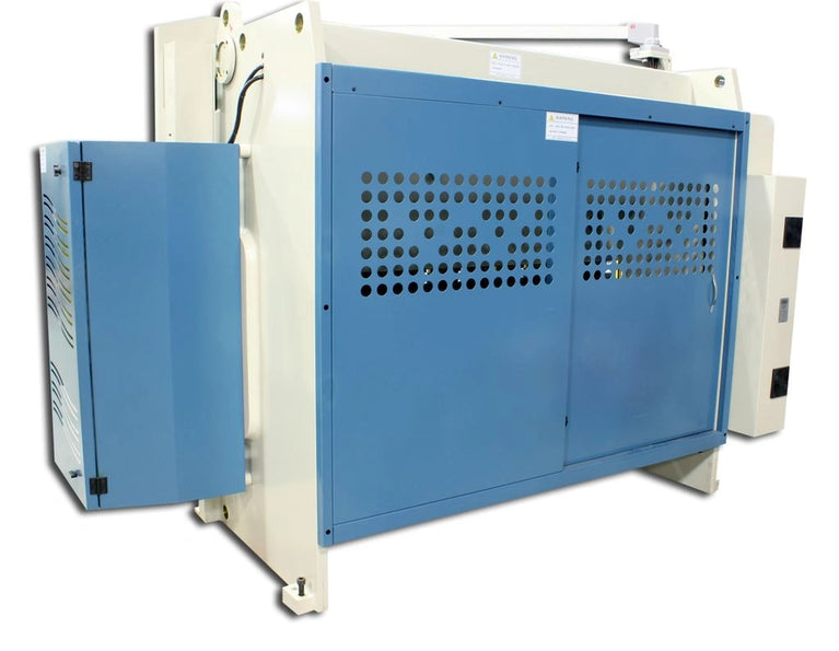 BP-7098CNC; 220V 3Phase 70 Ton, 98" 2 Axis Programmable Hydraulic Press Brake. Distance Between Housings is 80"