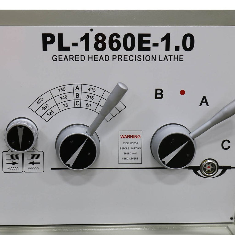 PL-1860E-1.0; 18" x 60" Geared Head Lathe with DRO  7-1/2HP, 220V 3Phase