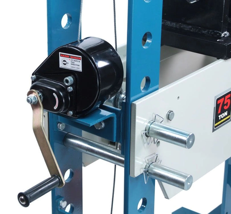 HSP-75A; 75 Ton Air/Hand Operated H-Frame Press, 9-3/4" Stoke, CE Approved
