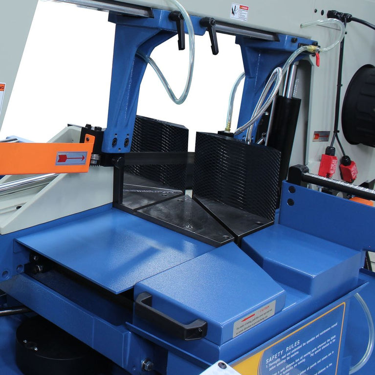 BS-20SA-DM;  13" Semi Automatic Variable Speed Dual Mitering Band Saw 3hp, 220V 3 Phase