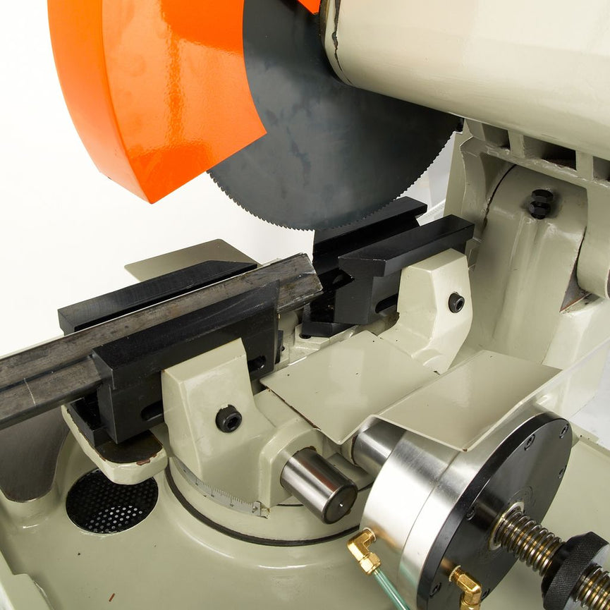 CS-350SA; 14" 350mm  Heavy Duty Semi-Automatic Cold Saw with Pneumatic Vise  4HP, 220V 3Phase