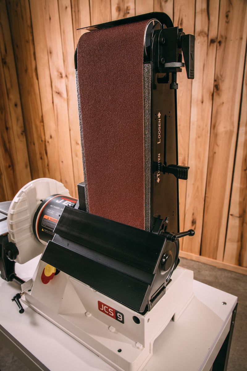 JSG-96OS, 6" x 48" Belt / 9" Disc Sander with Open Stand, 3/4HP 1Ph, 115V